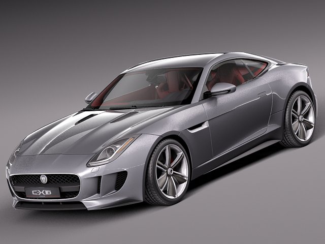 Jaguar F-type Coupe CX16 3D-Modell .c4d .max .obj .3ds .fbx .stl .blend 