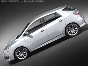 Toyota Matrix Hatchback 2009 3D 모델