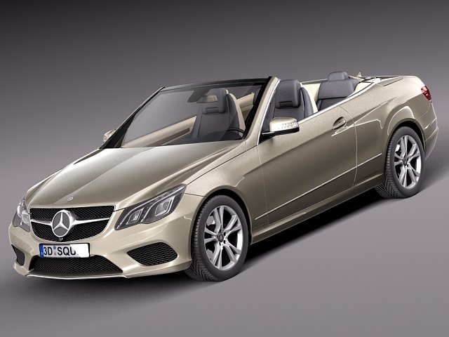 Mercedes-Benz E-class Cabriolet 2014 3D Model .c4d .max .obj .3ds .fbx .stl .blend 
