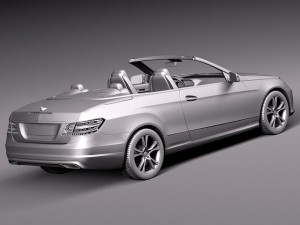 Mercedes-Benz E-class Cabriolet 2014 3D Model