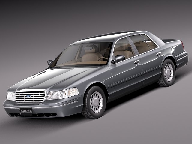 Crown Victoria 1998-2011 Model 3D .c4d .max .obj .3ds .fbx .stl .blend 