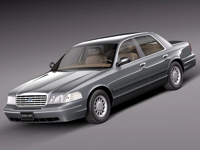 Crown Victoria 1998-2011 3D Model .c4d .max .obj .3ds .fbx .stl .blend