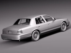 Crown Victoria 1998-2011 3D Model
