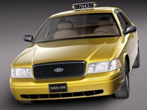 Crown Victoria New York Taxi 1998-2011 3D Model