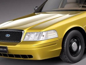 Crown Victoria New York Taxi 1998-2011 3D Model