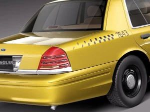 Crown Victoria New York Taxi 1998-2011 3D Model