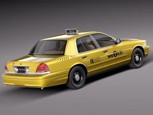 Crown Victoria New York Taxi 1998-2011 3D Model