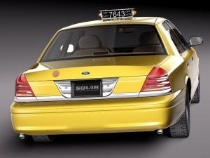 Crown Victoria New York Taxi 1998-2011 Modello 3D
