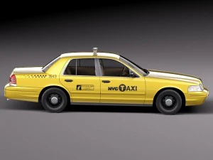 Crown Victoria New York Taxi 1998-2011 3D Model