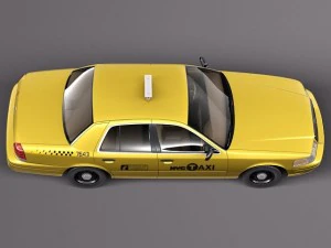 Crown Victoria New York Taxi 1998-2011 3D Model
