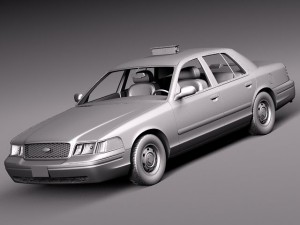 Crown Victoria New York Taxi 1998-2011 Modello 3D