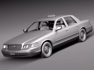 Crown Victoria New York Taxi 1998-2011 3D Model