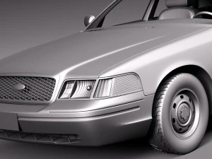 Crown Victoria New York Taxi 1998-2011 3D Model