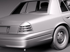 Crown Victoria New York Taxi 1998-2011 Modello 3D