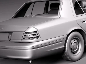 Crown Victoria New York Taxi 1998-2011 3D Model
