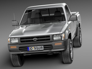 Toyota Hilux Pickup Regular Cab 1989-1997 Modelo 3D