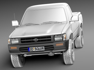 Toyota Hilux Pickup Regular Cab 1989-1997 Modelo 3D