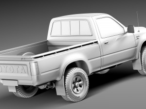 Toyota Hilux Pickup Regular Cab 1989-1997 Modelo 3D
