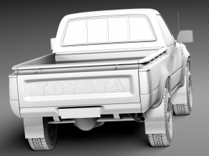 Toyota Hilux Pickup Regular Cab 1989-1997 Modelo 3D