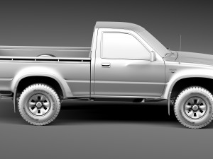 Toyota Hilux Pickup Regular Cab 1989-1997 Modelo 3D