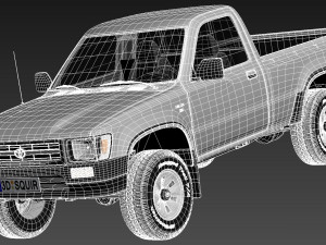 Toyota Hilux Pickup Regular Cab 1989-1997 Modelo 3D