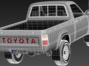 Toyota Hilux Pickup Regular Cab 1989-1997 Modelo 3D