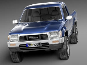 Toyota Hilux Pickup Extended Cab 1989-1997 3D Model
