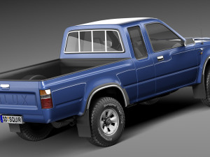 Toyota Hilux Pickup Extended Cab 1989-1997 3D Model