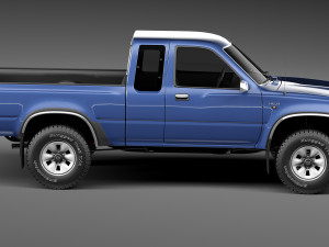 Toyota Hilux Pickup Extended Cab 1989-1997 3D Model