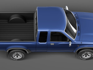 Toyota Hilux Pickup Extended Cab 1989-1997 3D Model