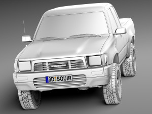 Toyota Hilux Pickup Extended Cab 1989-1997 3D Model