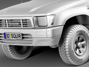 Toyota Hilux Pickup Extended Cab 1989-1997 3D Model