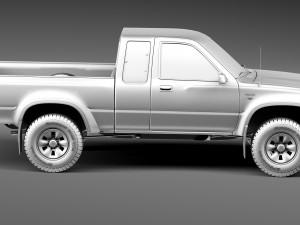 Toyota Hilux Pickup Extended Cab 1989-1997 3D Model