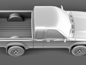 Toyota Hilux Pickup Extended Cab 1989-1997 3D Model