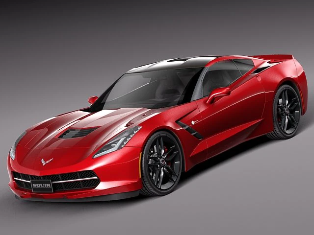 Chevrolet Corvette C7 Stingray Coupe 2014 3D Model .c4d .max .obj .3ds .fbx .stl .blend 