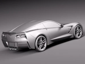 Chevrolet Corvette C7 Stingray Coupe 2014 3D Model