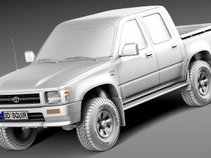 Toyota Hilux Double Cab 1989-1997 Modèle 3D