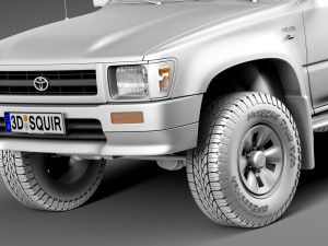 Toyota Hilux Double Cab 1989-1997 Modèle 3D