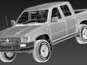 Toyota Hilux Double Cab 1989-1997 Modèle 3D