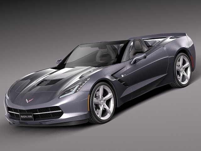 Chevrolet Corvette C7 Stingray Convertible 2014 Modelo 3D .c4d .max .obj .3ds .fbx .stl .blend 