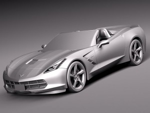 Chevrolet Corvette C7 Stingray Convertible 2014 Modelo 3D
