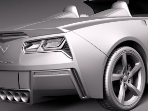 Chevrolet Corvette C7 Stingray Convertible 2014 Modelo 3D
