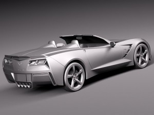 Chevrolet Corvette C7 Stingray Convertible 2014 Modelo 3D