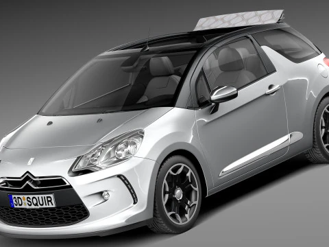 Citro&euml;n DS3 Cabrio 2013 Modelo 3D