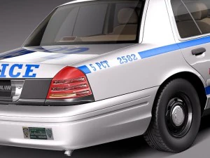 Crown Victoria New York Taxi 1998-2011 3D Model