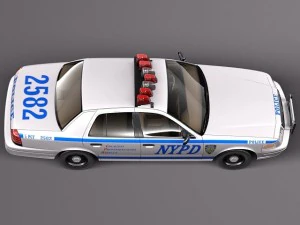 Crown Victoria New York Taxi 1998-2011 3D Model