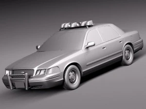 Crown Victoria New York Taxi 1998-2011 3D Model