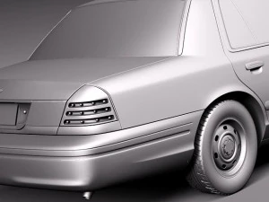 Crown Victoria New York Taxi 1998-2011 3D Model