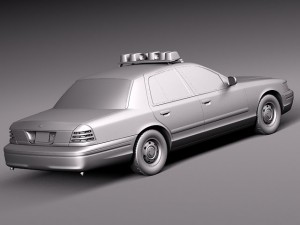 Crown Victoria New York Taxi 1998-2011 Modelo 3D