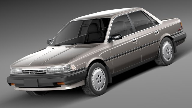 Toyota Camry 1987-1991 Model 3D .c4d .max .obj .3ds .fbx .stl .blend 